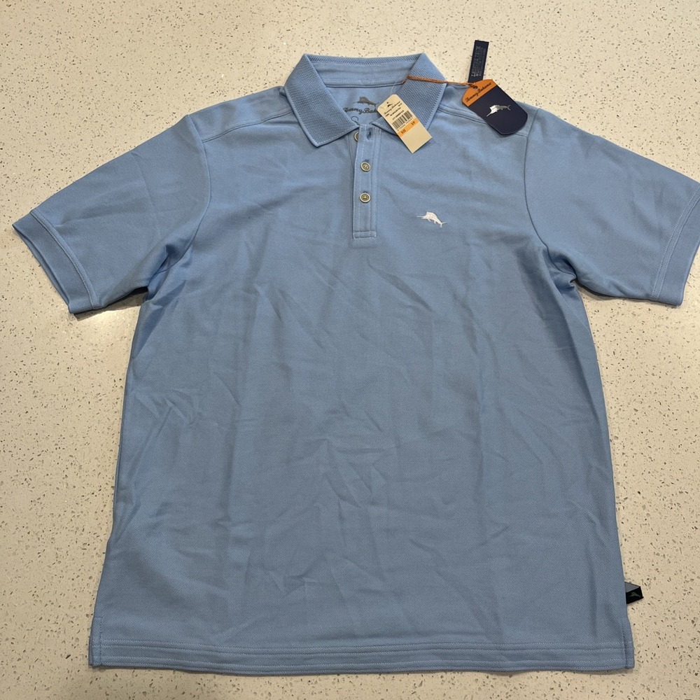 Tommy Bahama Mens Emfielder Short Sleeve Polo in Palace Blue Size Small‎ NWT